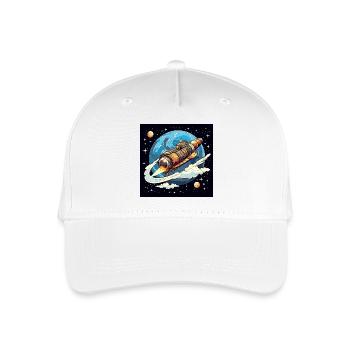Raketenflug durchs All - Kinder Bio Basecap - Weiß - Vorne
