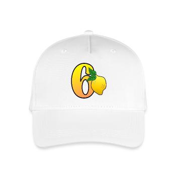 ZAHL 60. GEBURTSTAG - ZITRONE - Kinder Bio Basecap - Weiß - Vorne