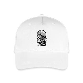 Full Moon – Howl at the Moon - Organic Kids’ Baseball Cap - white - Front