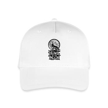 Full Moon – Howl at the Moon - Organic Kids’ Baseball Cap - white - Front