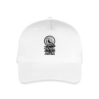 Full Moon – Howl at the Moon - Organic Kids’ Baseball Cap - white - Front