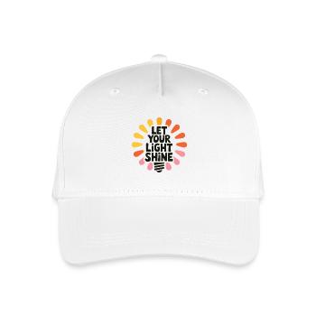 Let Your Light Shine – Glowing Light Bulb - Organic Kids’ Baseball Cap - white - Front