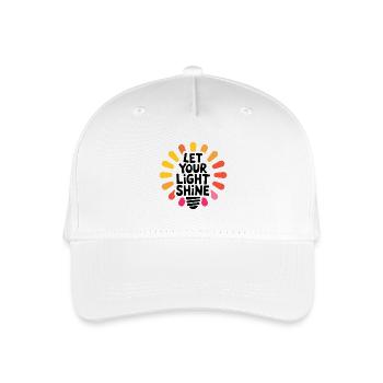 Let Your Light Shine – Glowing Light Bulb - Organic Kids’ Baseball Cap - white - Front
