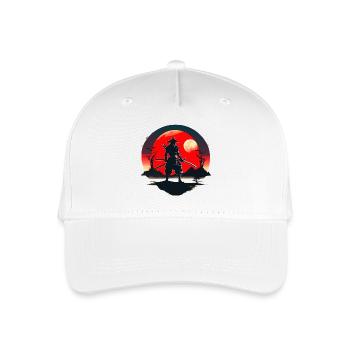 Silhouette de samouraï avec fond de lune rouge - Casquette de baseball bio Enfant - blanc - Devant