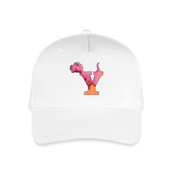 Y - DINOSAURE, personnalisable - Casquette de baseball bio Enfant - blanc - Devant