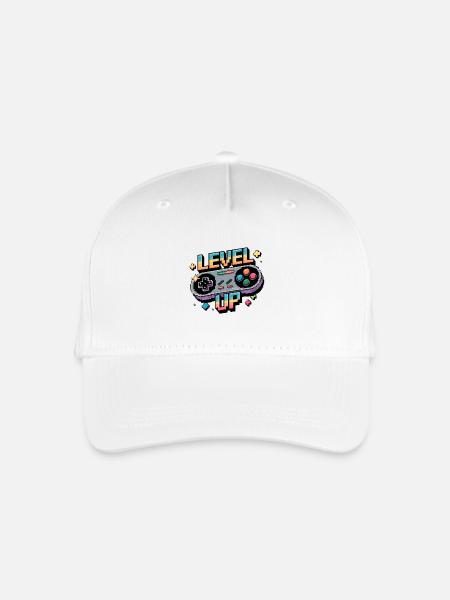 Level Up – Gaming Controller - Kinder Bio Basecap - Weiß