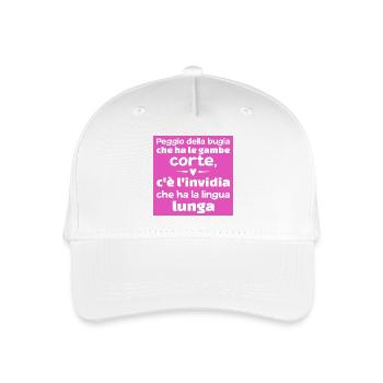 Aufkleber ironische Phrase lügen Neid Aufkleber - Kinder Bio Basecap - Weiß - Vorne