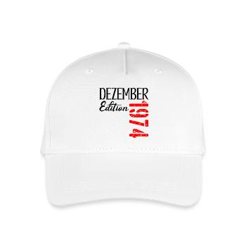 52. GEBURTSTAG DEZEMBER 1974 - Kinder Bio Basecap - Weiß - Vorne