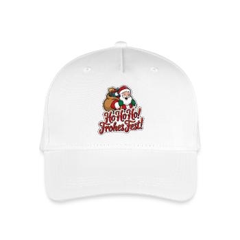 Weihnachtsmann – Ho Ho Ho! Frohes Fest - Kinder Bio Basecap - Weiß - Vorne