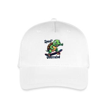 Speed? Overrated - Kinder Bio Basecap - Weiß - Vorne