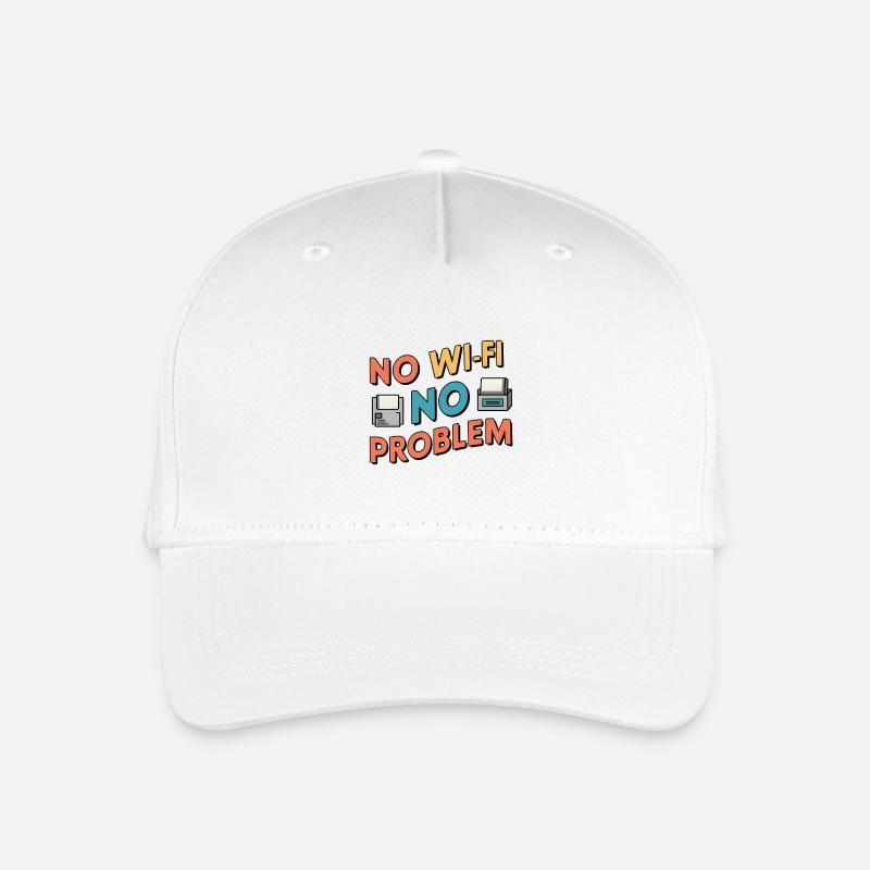 No Wi-Fi, No Problem - Kinder Bio Basecap - Weiß