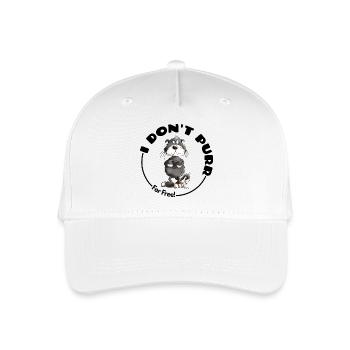 Mürrische I Don't Purr Katze Spruch Katzen - Kinder Bio Basecap - Weiß - Vorne