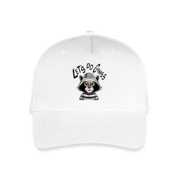 Lets do crimes raccoon - Organic Kids’ Baseball Cap - white - Front