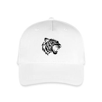 Schwarzes tribal Tiger - Kinder Bio Basecap - Weiß - Vorne