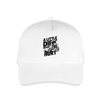 A LITTLE DIRT NEVER HURT - Organic Kids’ Baseball Cap - white - Front