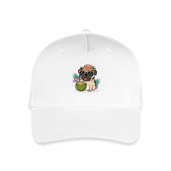 Pug - Organic Kids’ Baseball Cap - white - Front
