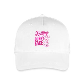 Resting Bunny Face - Organic Kids’ Baseball Cap - white - Front