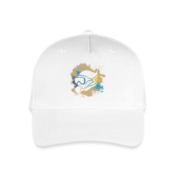 Taucher scuba diving unterwasser tauchschule - Kinder Bio Basecap - Weiß - Vorne