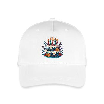 Gâteau aux bougies gâteau fête - Casquette de baseball bio Enfant - blanc - Devant