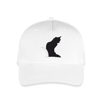 Nemo, schwarze Katz im Keller - Kinder Bio Basecap - Weiß - Vorne