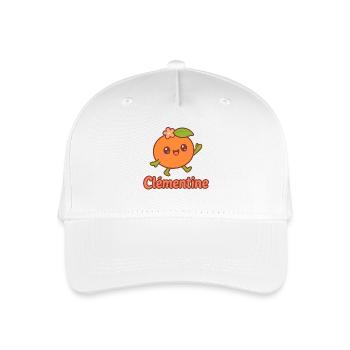 Gift for Clementine, kawaii fruit - Organic Kids’ Baseball Cap - white - Front