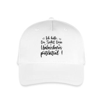 unfassbares potential achtsamkeit motivation - Kinder Bio Basecap - Weiß - Vorne