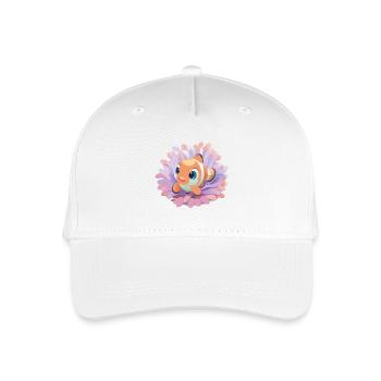 Baby clownfish in his anemone - Organic Kids’ Baseball Cap - white - Front