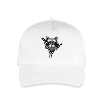 Neugieriger Waschbär - Kinder Bio Basecap - Weiß - Vorne