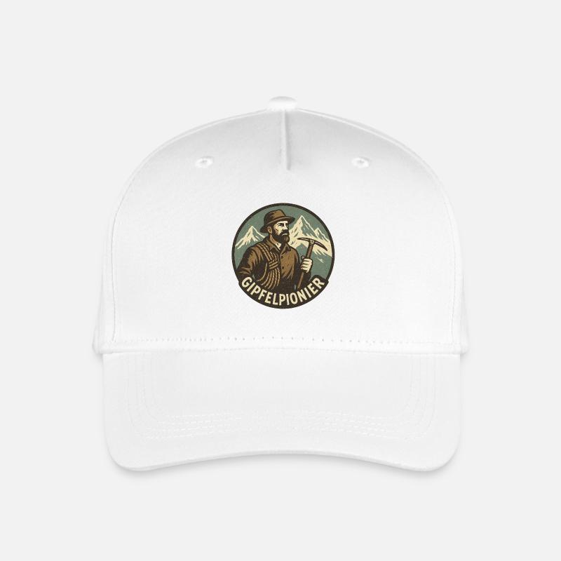 Gipfelpionier Bergsteiger Vintage - Kinder Bio Basecap - Weiß