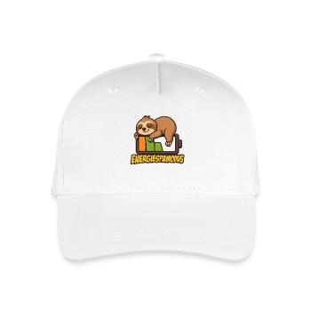 Cute Sloth Energy Saving Logo - Organic Kids’ Baseball Cap - white - Front