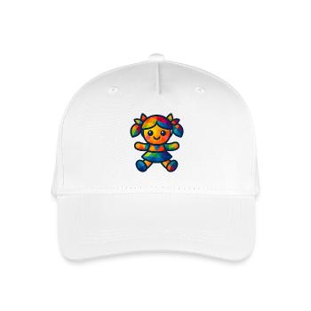 WPAP Polygon Kawaii Style Baby Doll - Organic Kids’ Baseball Cap - white - Front