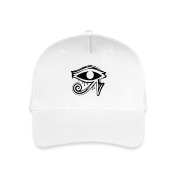 Auge des Horus Ägypten Symbol - Kinder Bio Basecap - Weiß - Vorne