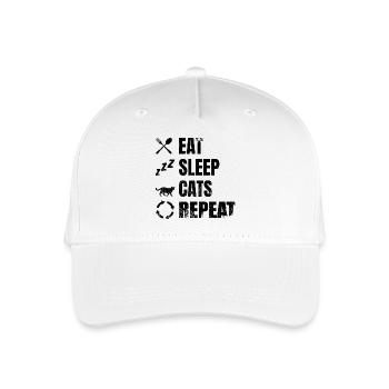 Cat Lovers Schedule - Organic Kids’ Baseball Cap - white - Front
