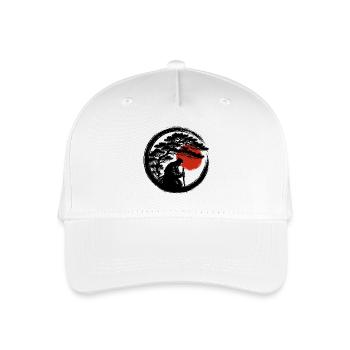 Enso Samurai Meditation with Red Sun - Organic Kids’ Baseball Cap - white - Front