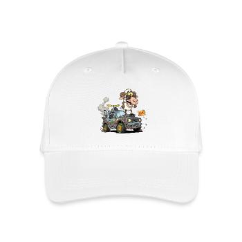 Conducteur de mouton de dessin animé dans un véhicule tout-terrain - Casquette de baseball bio Enfant - blanc - Devant