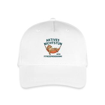 Relaxed sloth in hammock design - Organic Kids’ Baseball Cap - white - Front