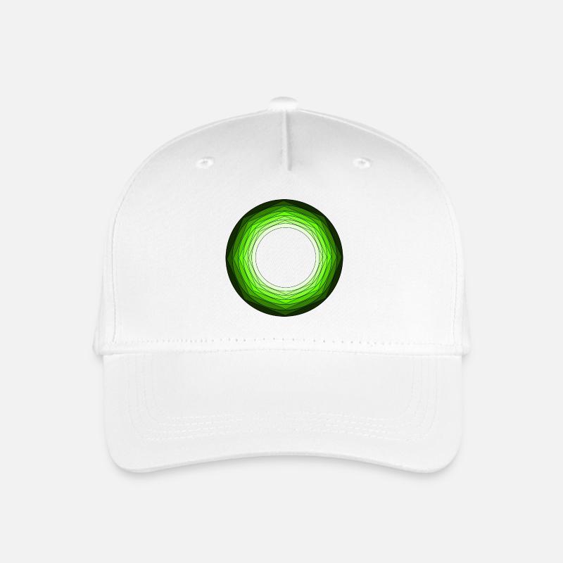 Vivid Green circles - Organic Kids’ Baseball Cap - white