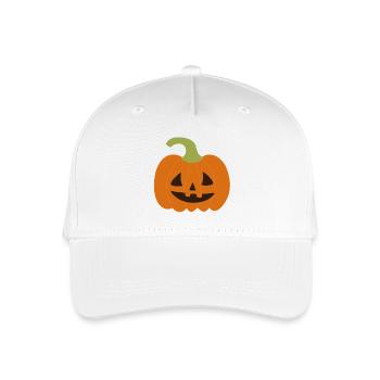 Whimsical Jack-O'-Lantern Pumpkin Design - Organic Kids’ Baseball Cap - white - Front