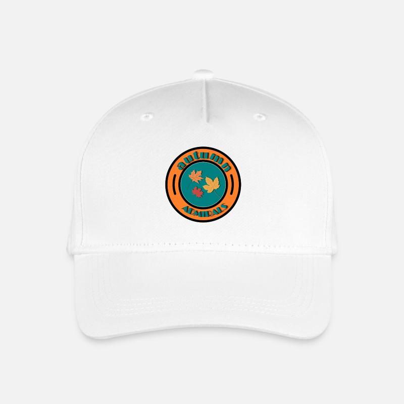 Autumn Leaves Emblems - Organic Kids’ Baseball Cap - white