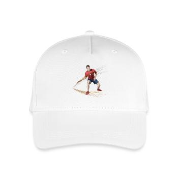 Joueur de tennis de table dynamique avec des effets énergétiques - Casquette de baseball bio Enfant - blanc - Devant