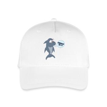 HAIFISCHE JUGEND CHECKST DU - Kinder Bio Basecap - Weiß - Vorne
