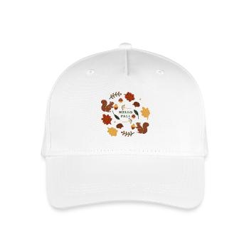 Autumnal nature motif with squirrels - Organic Kids’ Baseball Cap - white - Front
