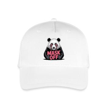 Maske aus Panda - Kinder Bio Basecap - Weiß - Vorne