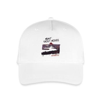 Mont Saint-Michel, Sonnenuntergang, Normandie - Kinder Bio Basecap - Weiß - Vorne