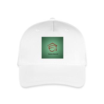 "T-Shirt Wissen ist Macht" - Kinder Bio Basecap - Weiß - Vorne
