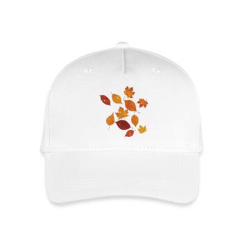 Herbstblätter ohne Rand - Kinder Bio Basecap - Weiß - Vorne