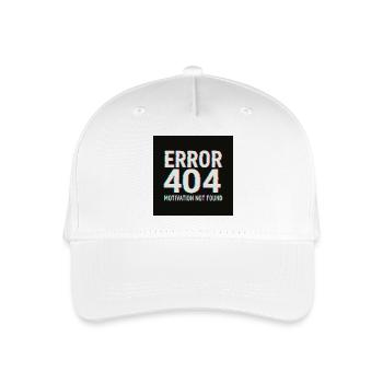 Motivation 404 Glitch Retro - Kinder Bio Basecap - Weiß - Vorne