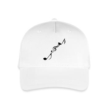Musiknoten - Kinder Bio Basecap - Weiß - Vorne