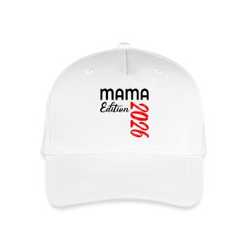 MAMA 2026 - ANNOUNCING PREGNANCY BABY - Organic Kids’ Baseball Cap - white - Front