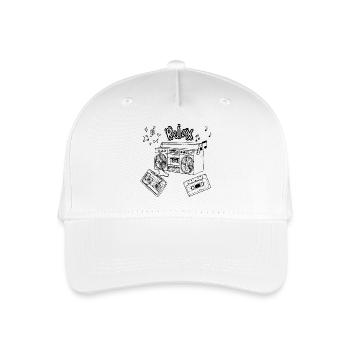 Retro Boombox Cassette Tee - Organic Kids’ Baseball Cap - white - Front